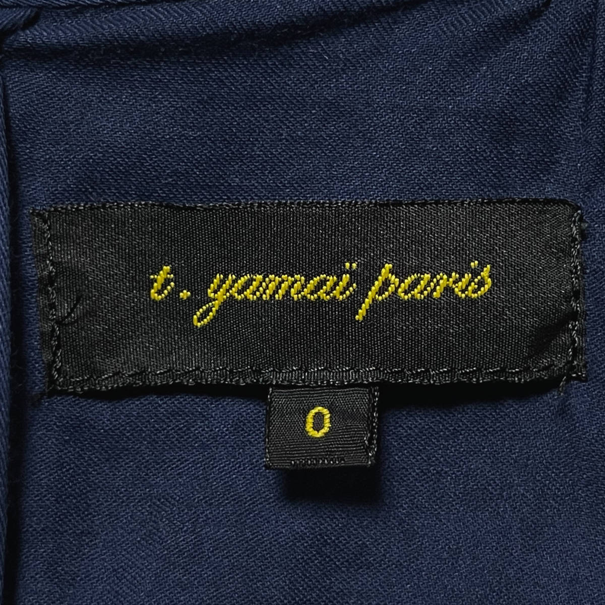 t.yamai paris ティヤマイパリ ★ ブラウス カットソー パフスリーブ スリットスリーブ スリット ボリューム袖 薄手トップス 紺ネイビー_画像6