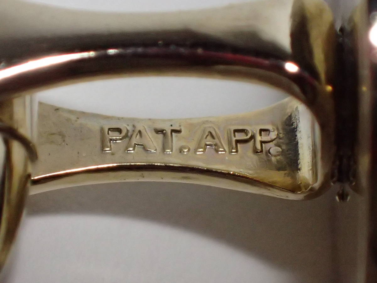 ジャスパー タイタック カフス タツノオトシゴ グリーン系×ゴールド タイピン カフスボタン PAT.APP. GILT_画像8