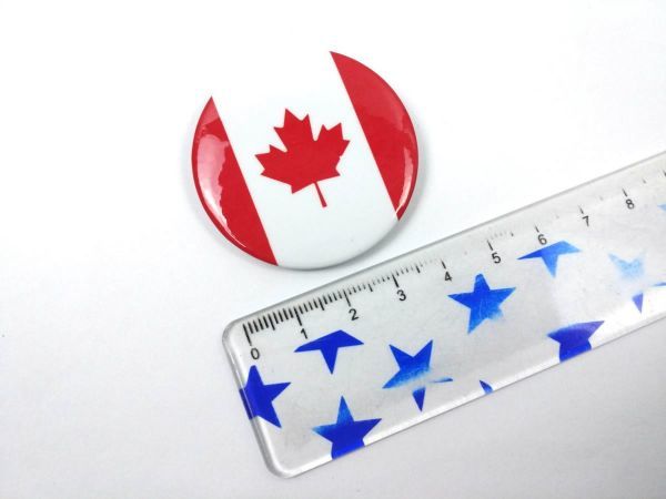 カナダ国旗 バッジ 丸形 未使用_画像6