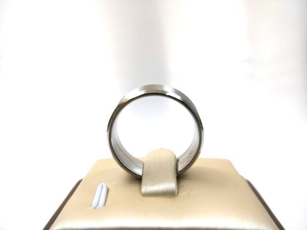 シンプル 太め スクエア 指輪 リング ソリッド 面取り ステンレス シルバーカラー 14号_画像3