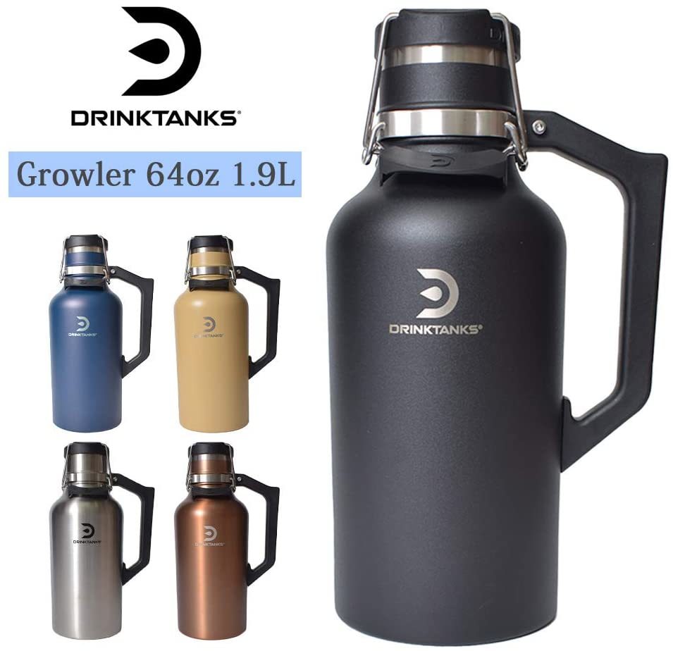 DRINK TANKS グラウラー 水筒 Growler 64oz 1.9L 真空断熱 色/ Obsidian USED クラフトビール計り売りドリンクタンクス_画像5