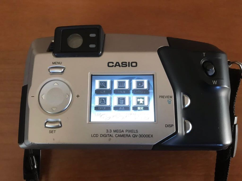 デジタルカメラ　CASIO QVー3000EX AF ZOOM 70ー210mm f2・0－2・5 コンパクトフラッシュカード付き　当時カタログ付き_画像3