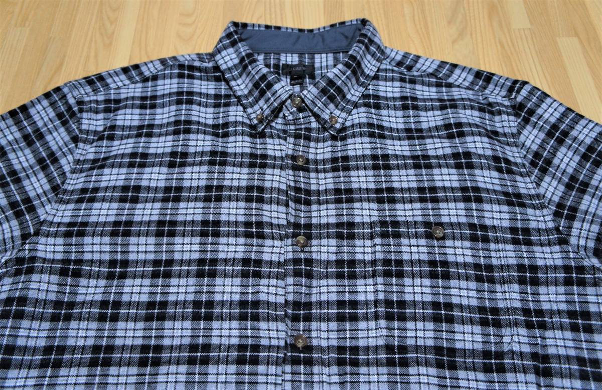 SALE！【新品】サイズ:XL ジェイクルー J.CREW Midweight Cotton-Wool Elbow-Patch Flannel Shirt Heather Grey フランネル Wash加工 2_画像6