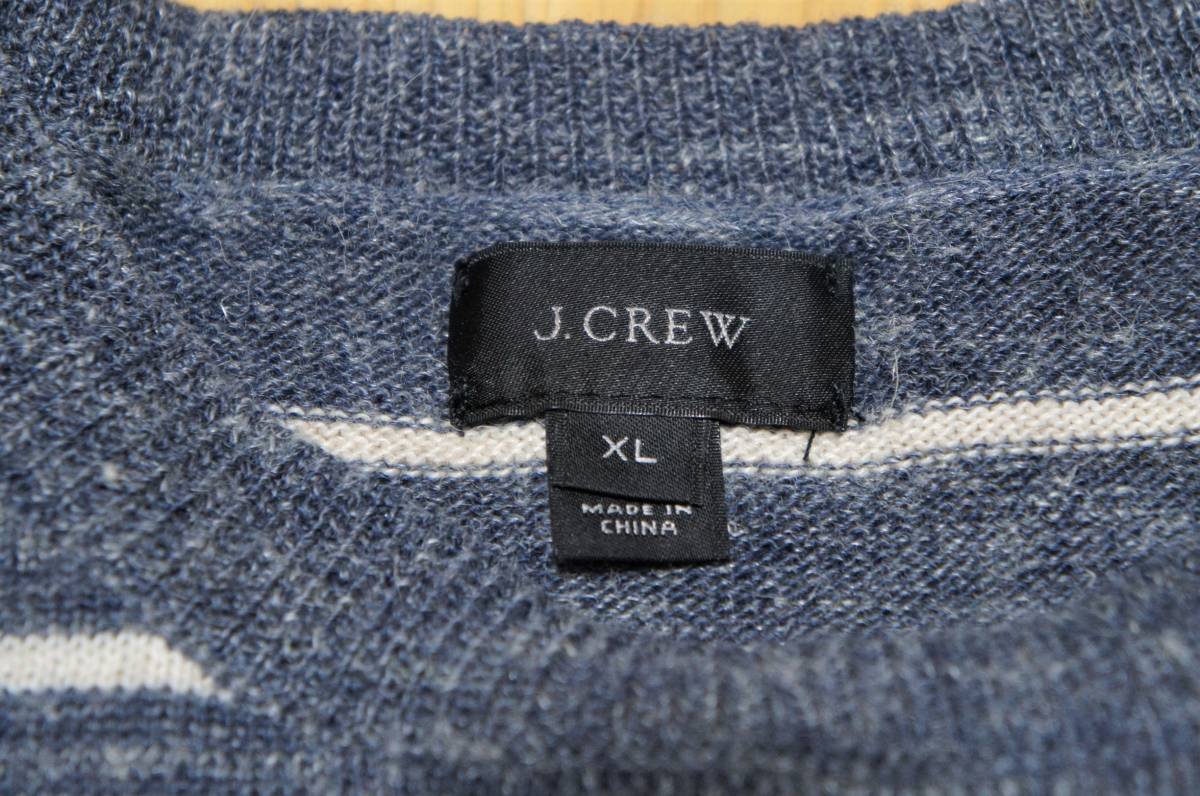 SALE！【新品】サイズ:XL ジェイクルー J.CREW Lightweight Sedona shoulder button sweater アルパカ、麻混 グレー/オフホワイト_画像10