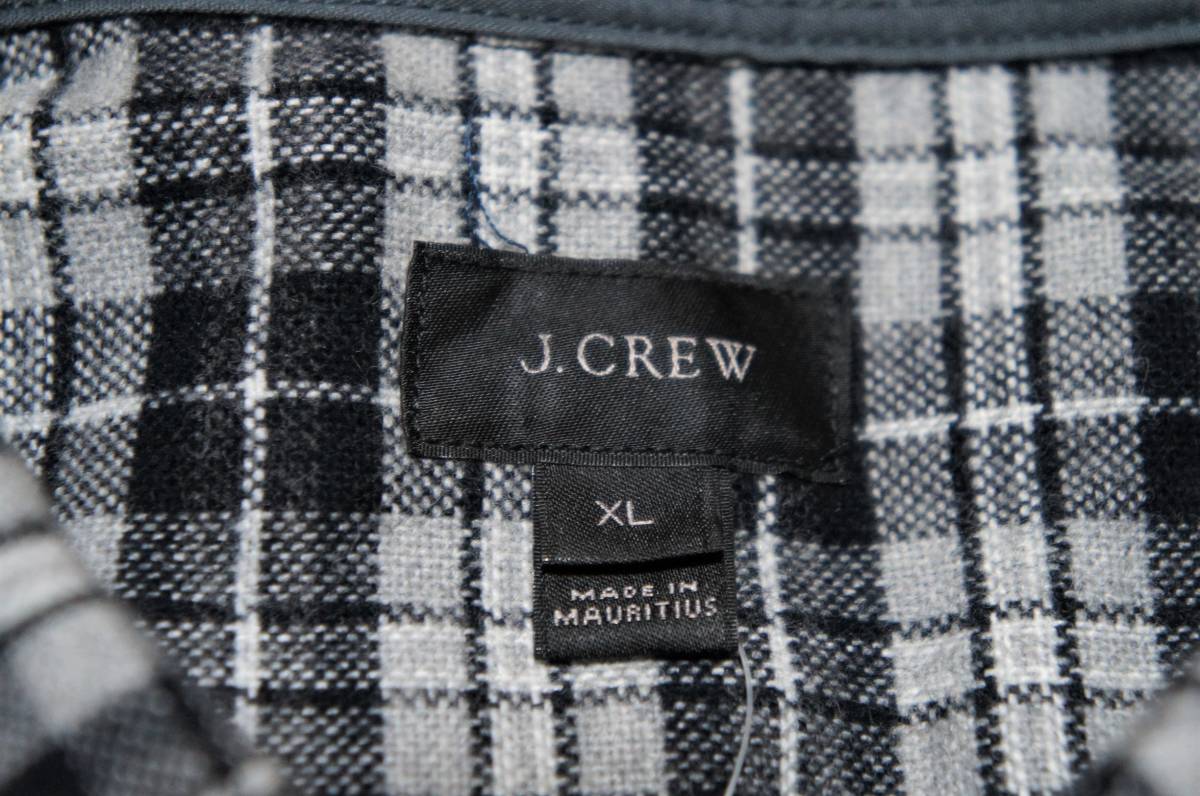 SALE！【新品】サイズ:XL ジェイクルー J.CREW Midweight Cotton-Wool Elbow-Patch Flannel Shirt Heather Grey フランネルシャツ Wash加工_画像10