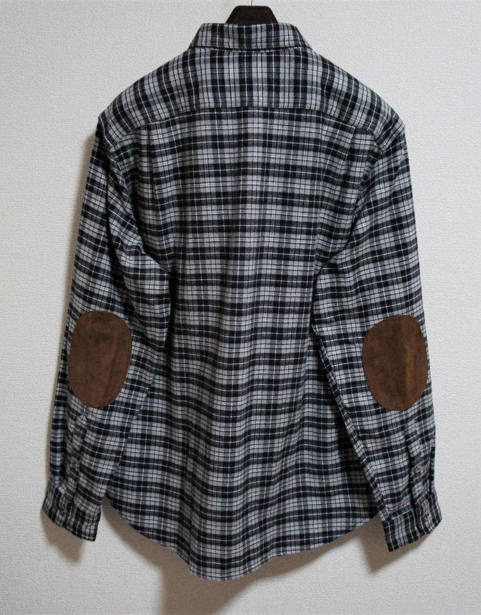 SALE！【新品】サイズ:XL ジェイクルー J.CREW Midweight Cotton-Wool Elbow-Patch Flannel Shirt Heather Grey フランネル Wash加工 3_画像3