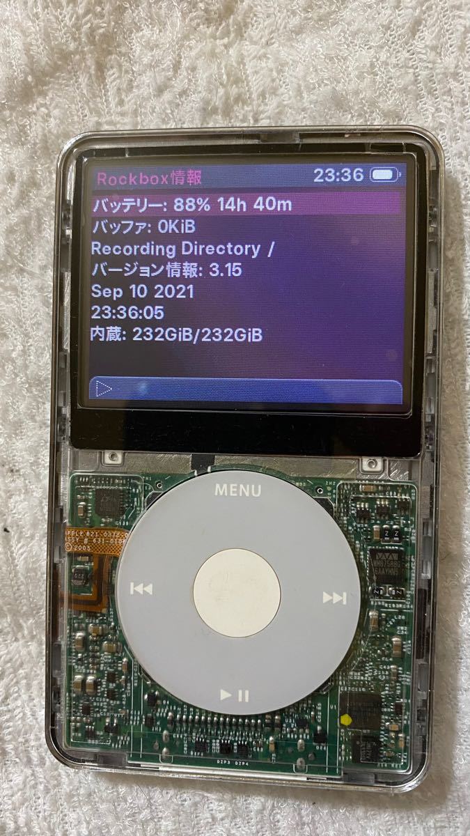 iPod classic 第5世代 30GBからSD256GBにスケルトン っているショップ