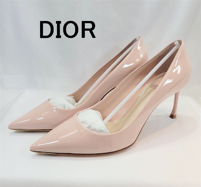 【新品】クリスチャンディオール DIOR ESSENCE 　パテントレザー　パンプス　ヌードベージュ　36 KDP096VNIS380_画像1