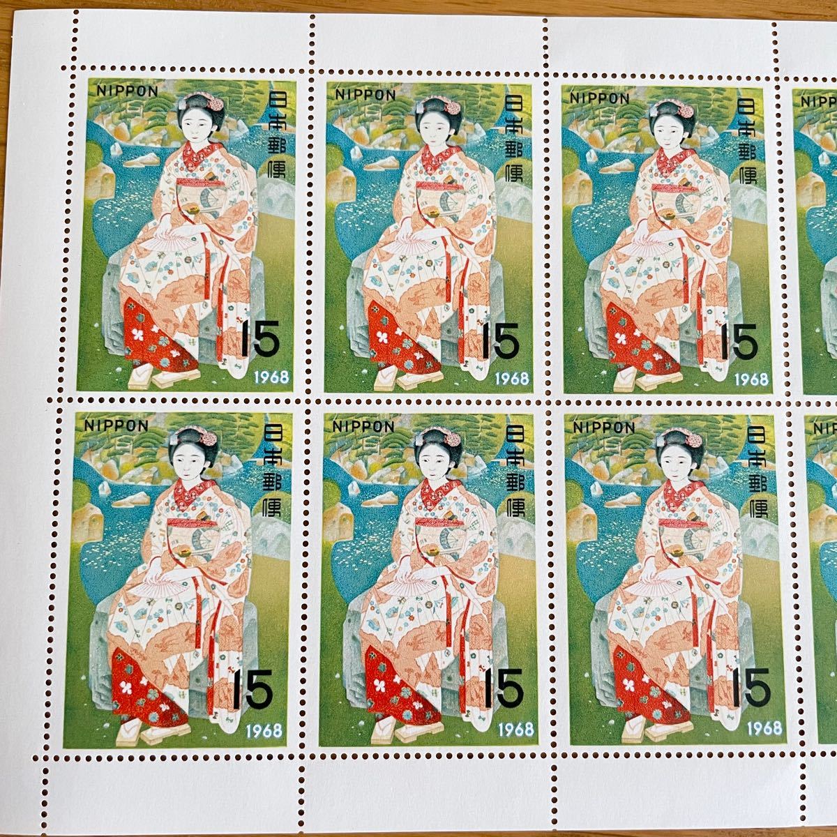 切手趣味週間 15円切手　4種セット           昭和42年〜45年(1967〜1970)