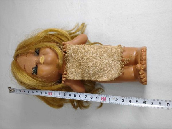 【人気商品】 レトロソフビ人形女の子金髪アンティーク雑貨ビンテージかわいい ソフビ