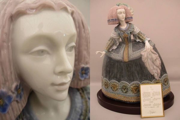 ◆リヤドロ 人形◆LA MENINA/メニーナ 限定1000体 LLADRO Lladro（Lladr）1812 西洋陶磁フィギュリン 台 置物♪直接引渡歓迎 H-290917