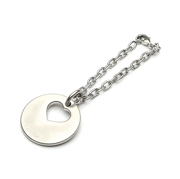  beautiful goods Cartier charm key ring Heart matted type silver Cartier