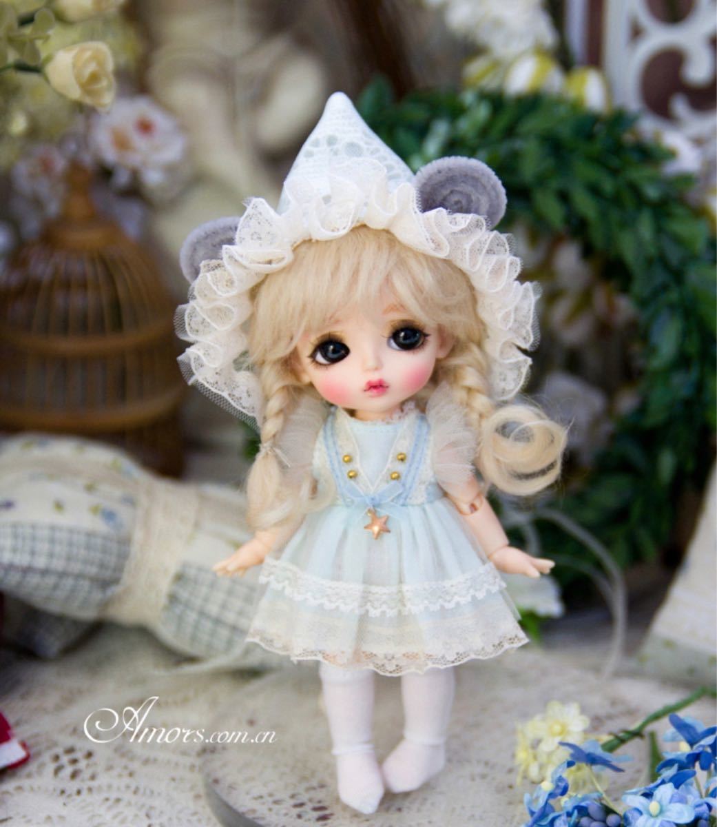 Amors アウトフィット 3点セット服 人形 ドール BJD 1/8 ブルー