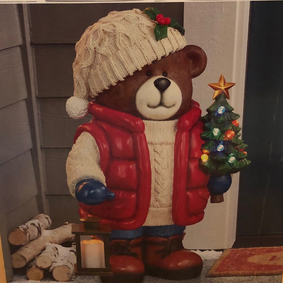 新品未開封 コストコ クマ インテリア 置物 デコレーション クリスマス 