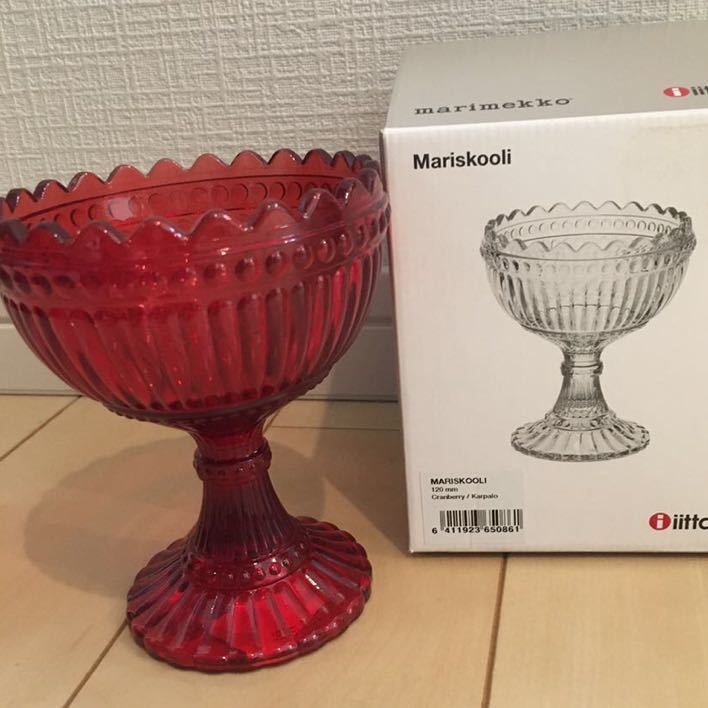 iittala ☆ marimekko マリボウル　クランベリー　新品　120㎜　レア　イッタラ　マリメッコ