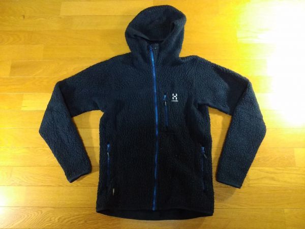 ホグロフス HAGLOFS ボアフード BOA HOOD フリース SIZE:XS MEN 紺 送料1000円～_画像1