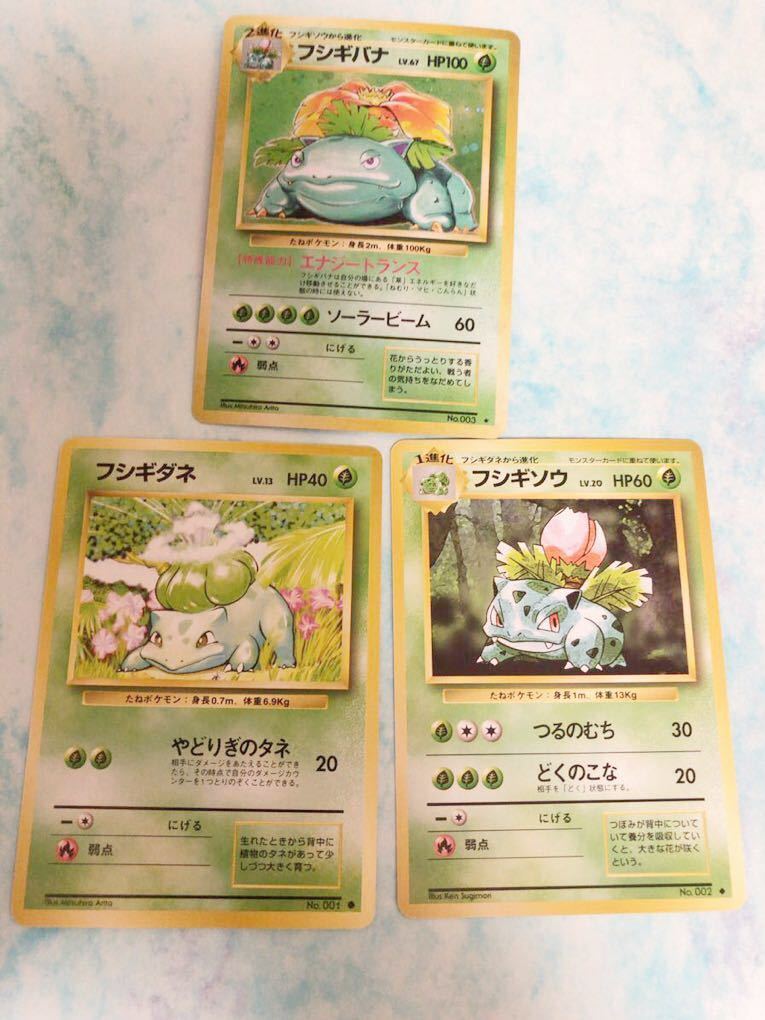 3枚 フシギバナ キラ フシギソウ フシギダネ ポケモンカード 未使用 美