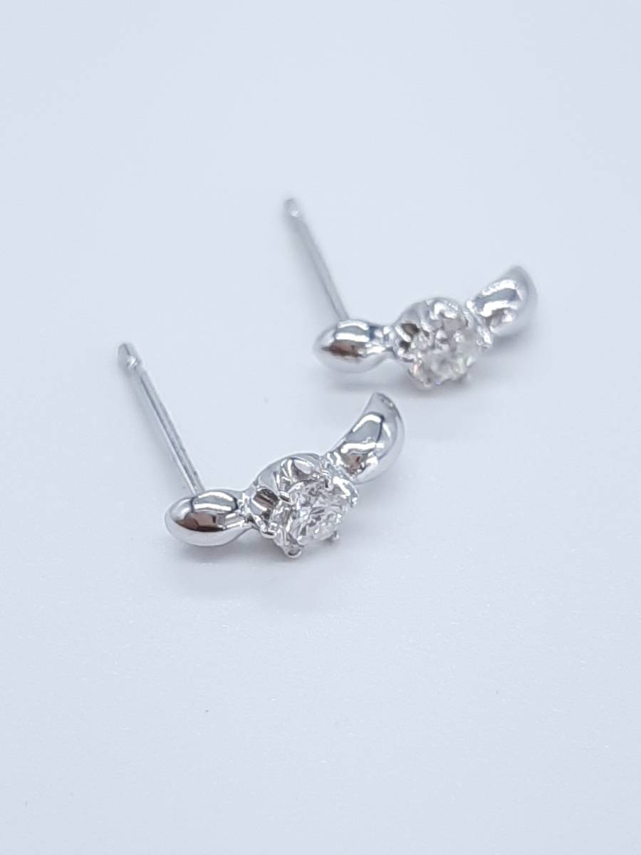 ★☆K1８WG★天然ダイヤ0.20ct☆ピアス☆ 58_画像5