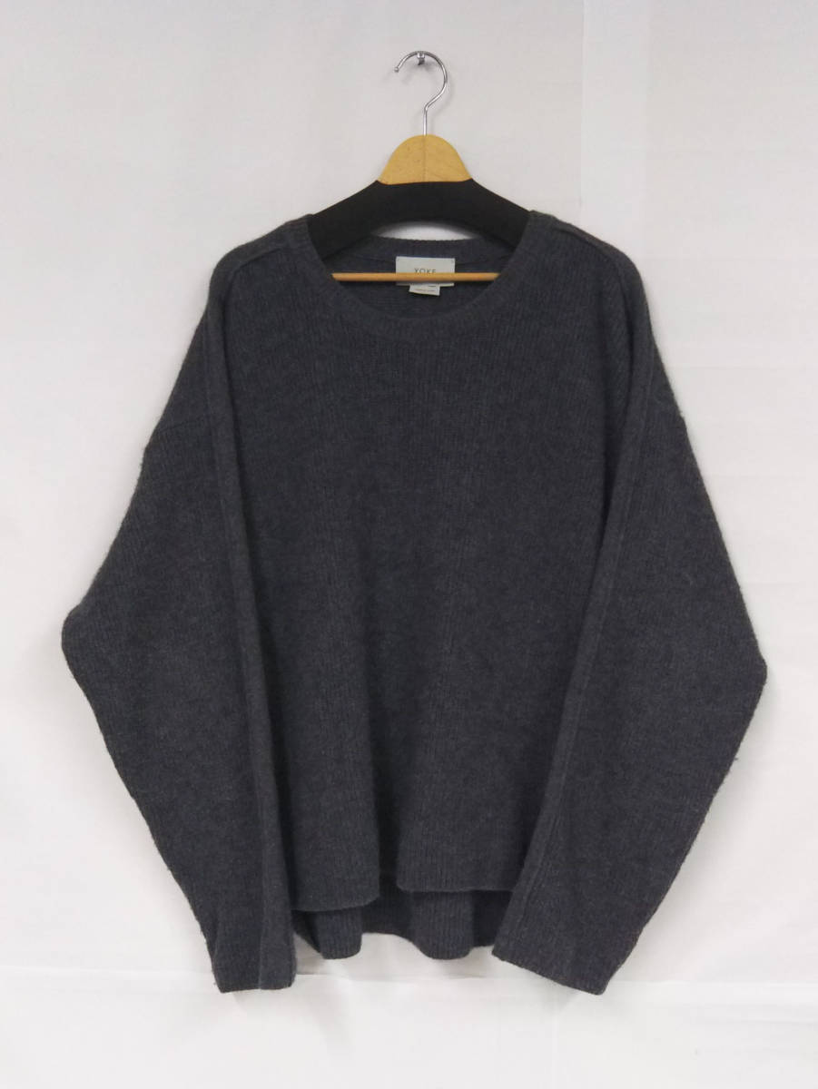 yoke tokyo 7G OVERSIZED HALF CARDIGAN ヨーク ニット グレー