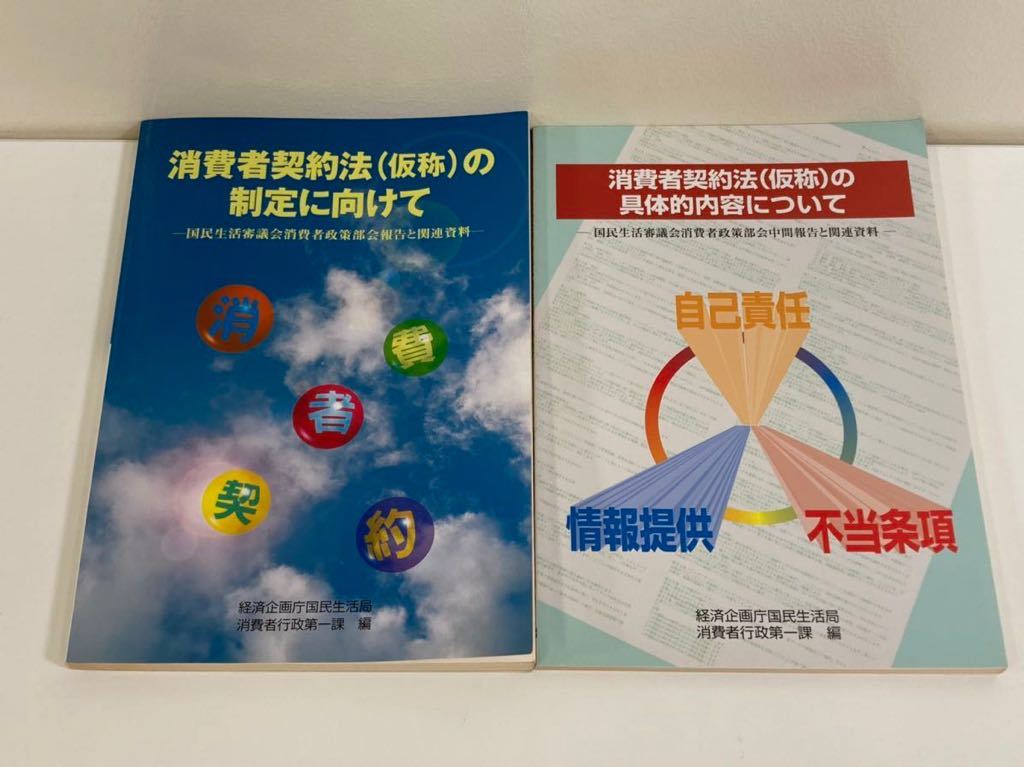 消費者契約法（仮称）の制定に向けて 消費者契約法（仮称）の具体的内容について　2冊セット　法律【ta04d】_画像1