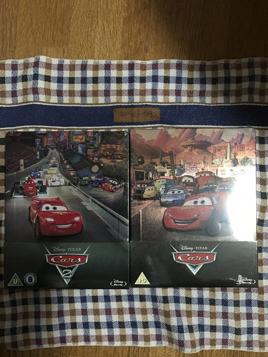 ★新品未開封★スチールブック★　カーズ　★　カーズ2　★ピクサーの力作、2セット★cars、cars2_画像1