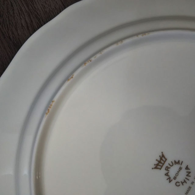 NARUMI BONE CHINA プレート5枚セット 日本製 大皿 中皿 フラワー 花柄 洋食器 ナルミボーンチャイナ_画像5