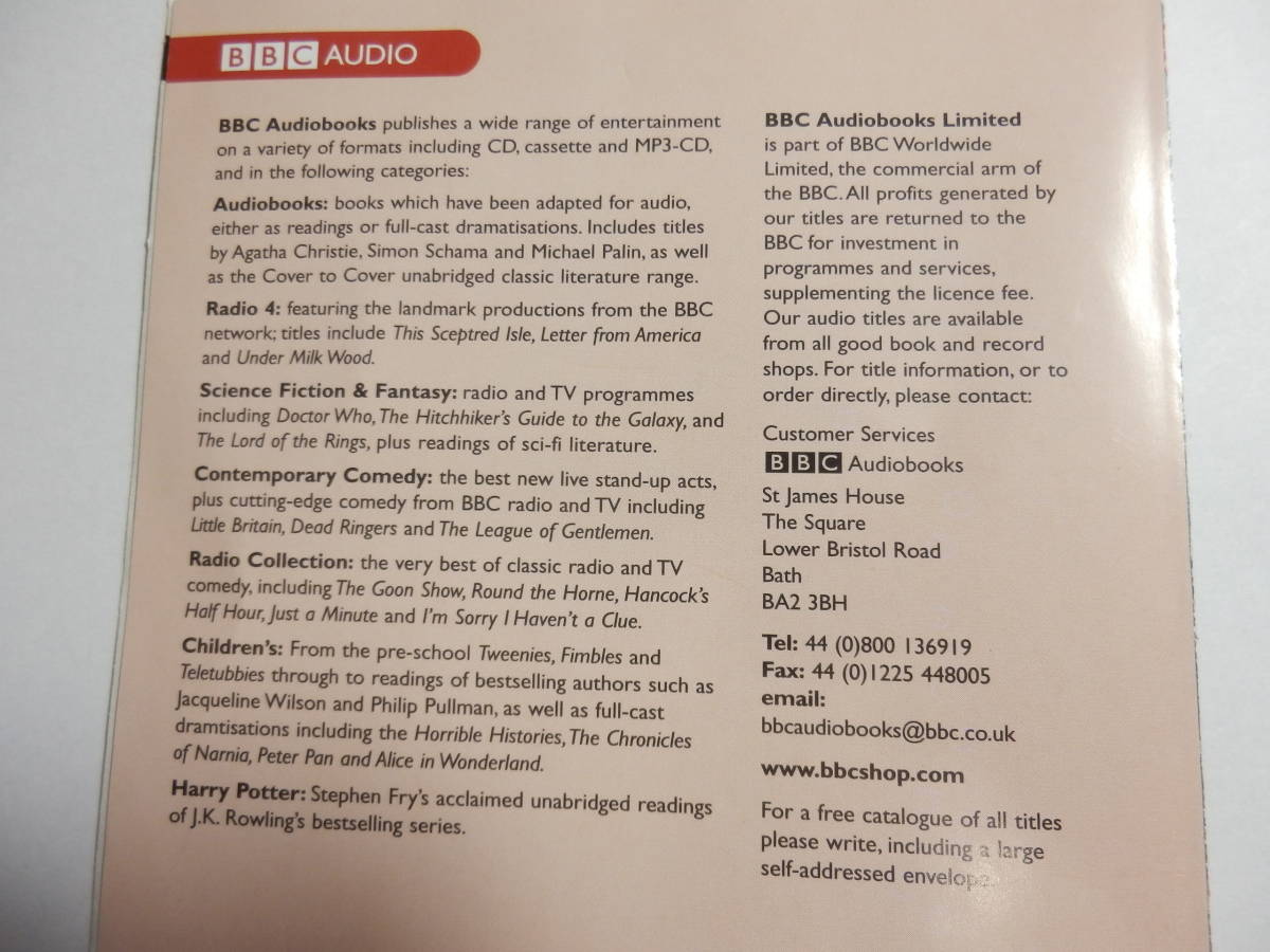 4CDs/BBC:Radio/Sherlock Holmes Casebook Vol.1/シャーロック.ホームズ/クライヴ.メリソン/マイケル.ウィリアムズ/British English_画像6