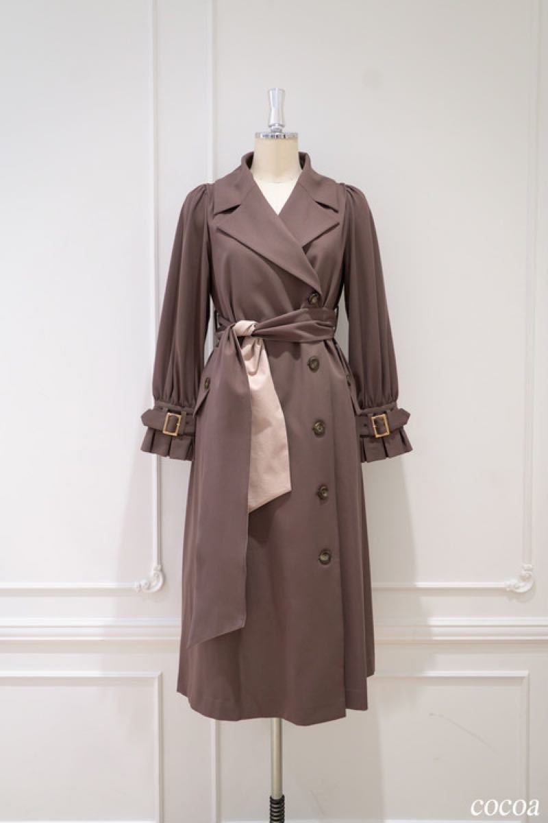 正規日本代理店 Belted Dress Trench Coat トレンチコート cocoa