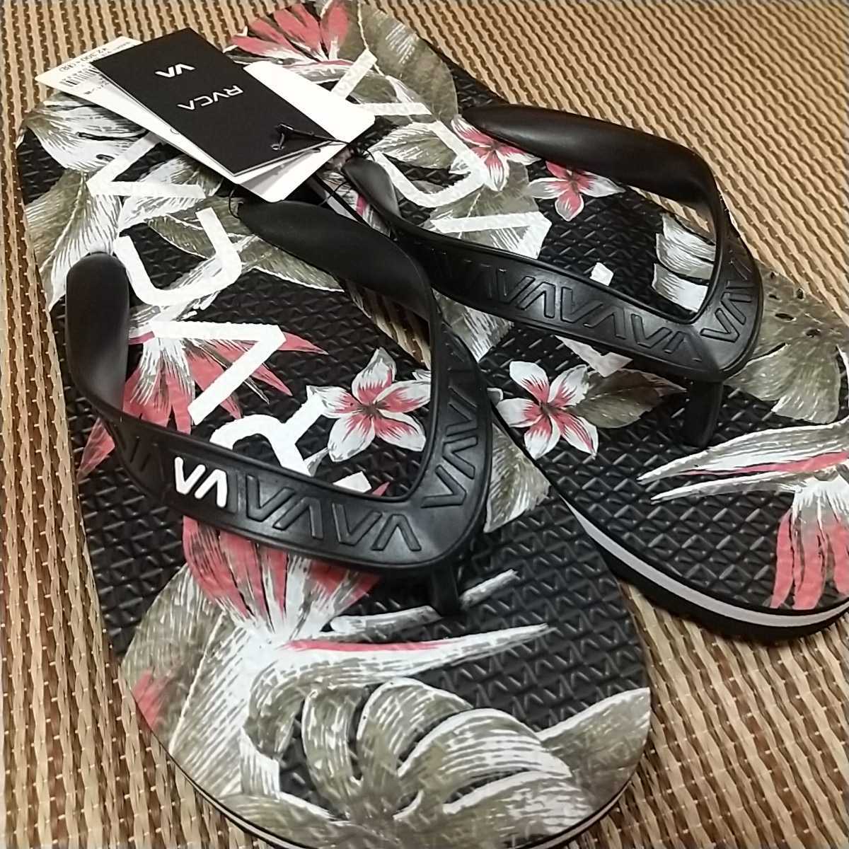 24cm new goods sandals RVCA/ Roo ka beach sandals BA041-978 floral floral print 