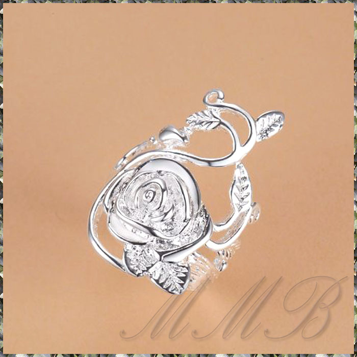 [RING] 925 Sterling Silver Plated Luxury Beautiful Rose HUGE ローズ 薔薇 (バラ) リング 16号 【送料無料】_画像3