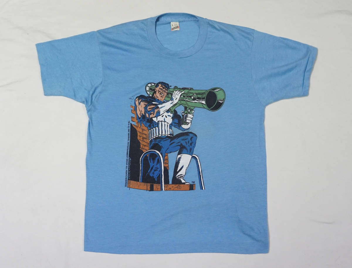 激レア! 80's USA製 PUNISHER Tシャツ MARVEL COMICS X-MEN WOLVERINE DAREDEVIL DEADPOOL CABLE オールドスケート