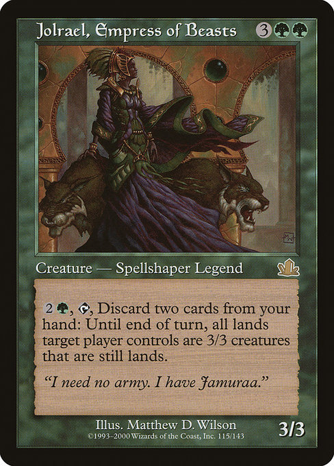 獣たちの女帝ジョルレイル/Jolrael, Empress of Beasts [PCY] プロフェシー MTG 英語 115 H0.5Y0.5_画像1