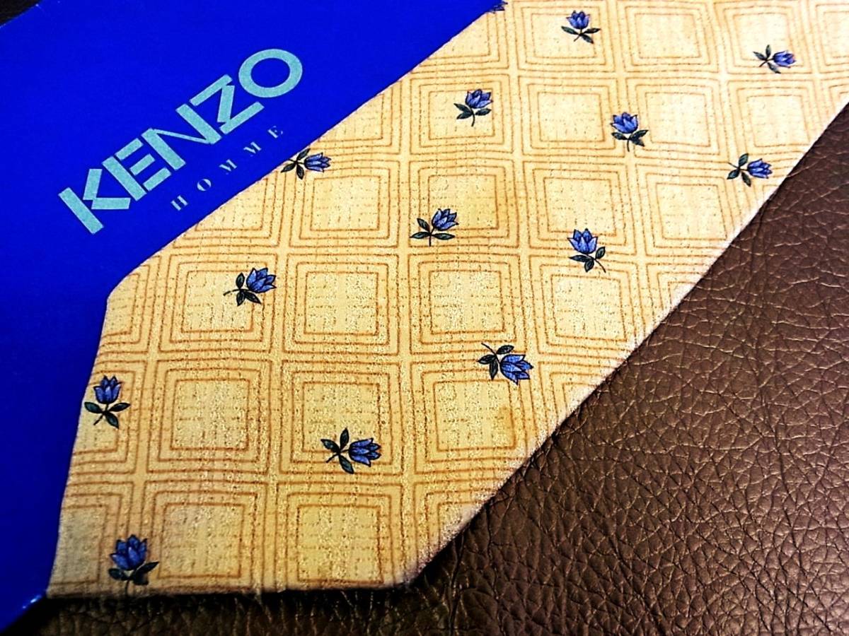 №Ｒ2839♪良品 ♪【花】ケンゾー【KENZO】ネクタイ_画像1