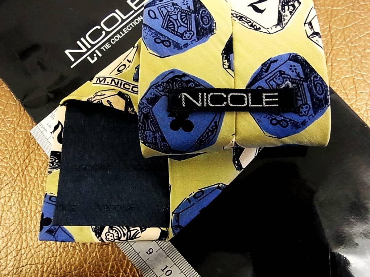 NR2865! superior article![ rhinoceros koro/ playing cards ( Heart * Spade * diamond )] Nicole [NICOLE] necktie 