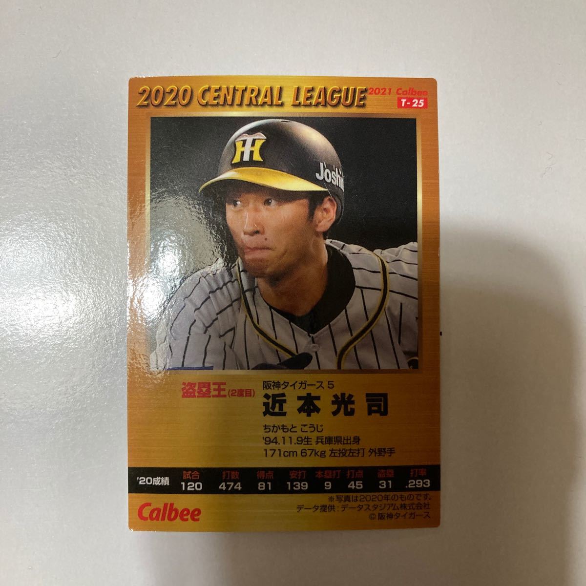 2021プロ野球チップス第1弾/近本光司/阪神タイガース