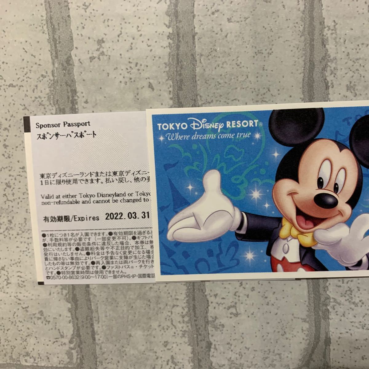 Paypayフリマ 東京ディズニーリゾート パスポート スポンサー パスポート 2枚 ミッキー チップ デール デザイン