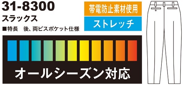 ビックイナバ特価！ 藤和 年間・秋冬用ノータックスラックス 31-8300【53オリーブ・W76cm】定価10200円を 2枚組で即決2980円_画像3