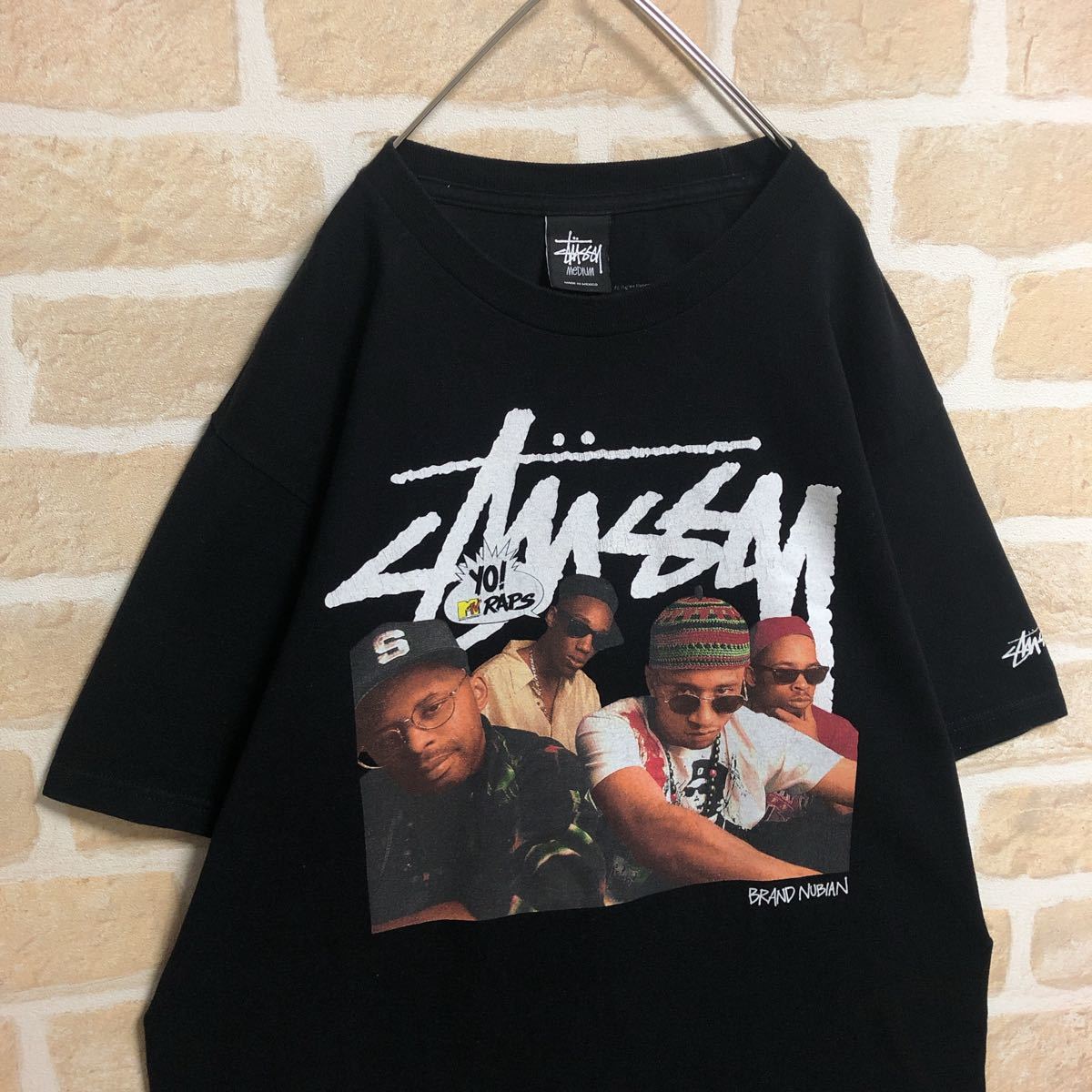 STUSSY ステューシー Tシャツ MTVコラボ 黒 ブラック 希少 人気 M