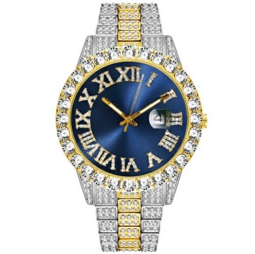 ブルー　メンズ　腕時計　ブリンブリン　男女兼用　コンビ　 デイカウント最安値金銀
