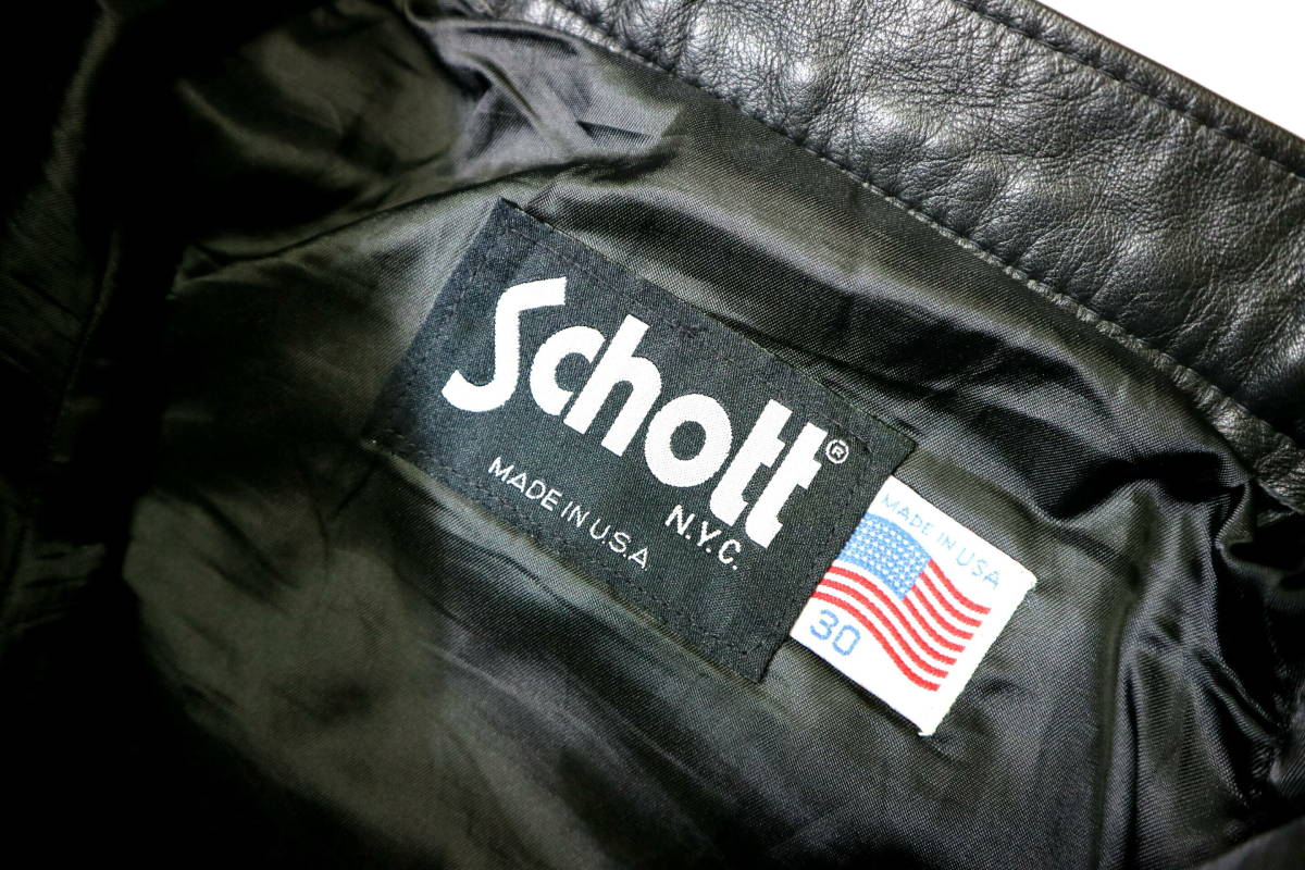 ややラフ/良好！◇USA製 Schott ショット 600 牛革 レザーパンツ◇W30