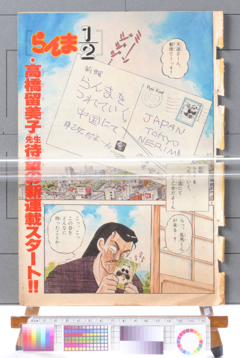 [Vintage]1987 Weekly Shonen Sunday Ranma1/2 New Serialized Color Page(Rumiko Takahashi)らんま1/2新連載カラー(高橋留美子)[tag5555]