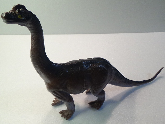 再値下 ビッグサイズ 1998 Brachiosaurus ブラキオサウルス グレー×ブラウン系 怪獣 おもちゃ ディスプレイ_画像3