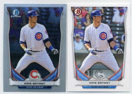 KRIS BRYANT　2014 Bowman Chrome #CTP-62, 2014 Bowman #TP-62　ルーキーカード　2枚セット_画像1