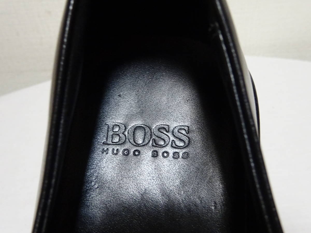 HUGO BOSS ヒューゴボス　シングルモンクストラップシューズ　レザーシューズ　ビジネスシューズ 6 24.5cm位　試し履き未使用保管品_画像4