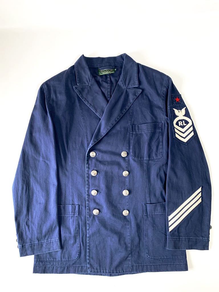 レアPOLO COUNTRY Ralph Lauren ミリタリーネイビージャケット USNAVY 