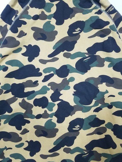 # old clothes shop Yamato sale middle BAPE A BATHING APE CAMO camouflage Shark Parker Parker L yellow hip-hop Dance te rear ki boys NIGO
