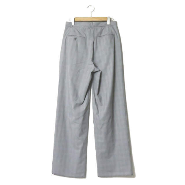 新品 mando マンド 21SS GLEN CHECK TUCK WIDE PANTS ポリエステルレーヨン グレンチェック3プリーツバギーパンツ 21198-006 1 g3025_画像2