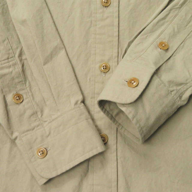 Porter Classic ポータークラシック 日本製 CLASSIC SAFARI SHIRT クラシックサファリシャツ S カーキ 長袖 トップス j3522_画像6