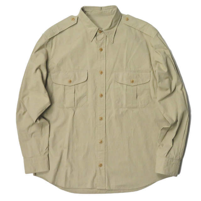 Porter Classic ポータークラシック 日本製 CLASSIC SAFARI SHIRT クラシックサファリシャツ S カーキ 長袖 トップス j3522_画像1