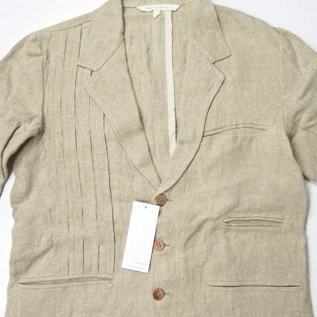 新品 Lanefortyfive レーンフォーティーファイブ M511TH LAPELLED SUMMER COAT リネンサマーコート 40 NATURAL チェスターコート g2618_画像4